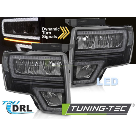 Fari TUNING-TEC fari anteriori (DRL, SEQ) per FORD F150 MK12 08-14 (LED, senza omologazione), nero | race-shop.it