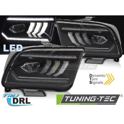 TUNING-TEC fari anteriori (Tube Light) per FORD MUSTANG 04-09 (LED, senza omologazione), nero