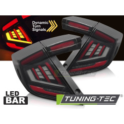 TUNING-TEC fanali posteriori a LED per HONDA CIVIC X 16-21 HATCHBACK (senza omologazione), fumé, V2
