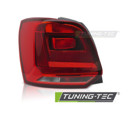 Fanale posteriore rosso bianco lato sinistro TYC per POLO 6R HB 14-17
