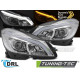 Fari TUNING-TEC fari anteriori (Tube Light, DRL, SEQ) per MERCEDES W204 11-14 (H9), cromo | race-shop.it