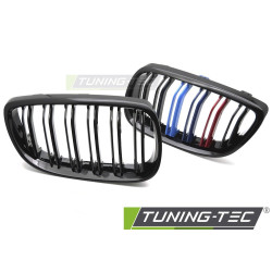 Grille sport for BMW E92 / E93 06-10 (Glossy Black TRI-COLOUR DOUBLE BAR)