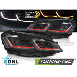 Fari per VW GOLF VII 13-17 (DRL a sequenza LED rossi)