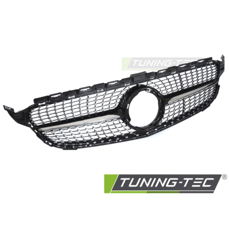 Body kit e accessori visivi TUNING-TEC griglia (Diamond) per MERCEDES W205 18-21 / S205 18-21 / C205 18-23 / A205 18-23, cromo nero | race-shop.it