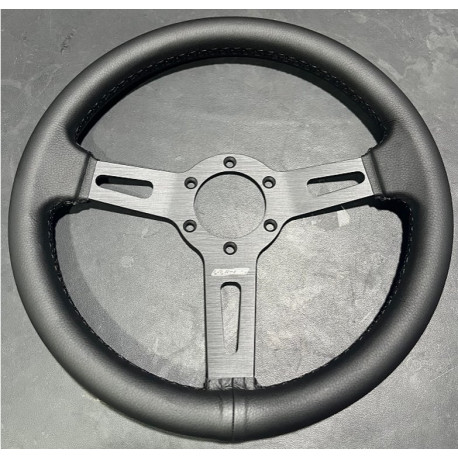 Volanti 3 spoke steering wheel RACES Piccolo, 320mm, microfiber, flat, black | race-shop.it