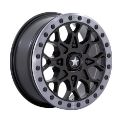 MSA Offroad Wheels M48 PORTAL BEADLOCK cerchio 15x6 4x137 96 ET38, Nero satinato