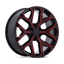 Performance Replicas PR177 cerchio 24x10 6x139.7 78.1 ET24, Nero rosso lucido