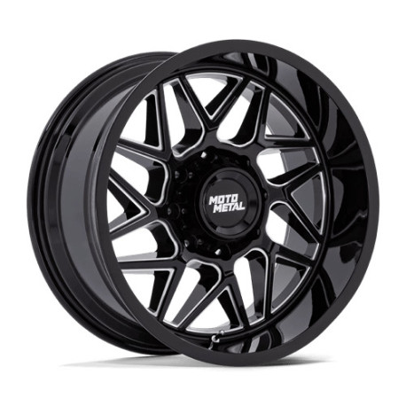 Cerchi in lega Moto Metal Moto Metal MO812 TURBINE cerchio 20x9 6x139.7 106.1 ET20, Nero lucido | race-shop.it