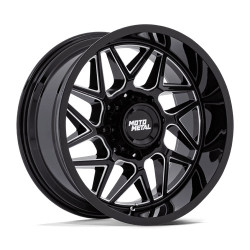 Moto Metal MO812 TURBINE cerchio 20x9 8x180 124.2 ET1, Nero lucido