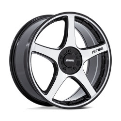Petrol PE003 P2E cerchio 19x8 5x112/5x120 74.1 ET35, Nero lucido