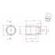 New Lambda (o2) Probe spacer adapter (emulator) straight, galvanised steel, 2 mm bore | race-shop.it
