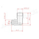 Adattatori e le sonde lambda Lambda (o2) Probe spacer adapter (emulator) angled, brass, 2 mm bore | race-shop.it