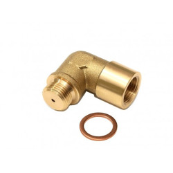 Distanziale per sonda Lambda (o2) (emulatore) angolato, ottone, 2 mm foro