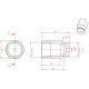 Adattatori e le sonde lambda Distanziale adattatore per sonda lambda (o2) (emulatore) diritto, ottone, 2 mm foro | race-shop.it