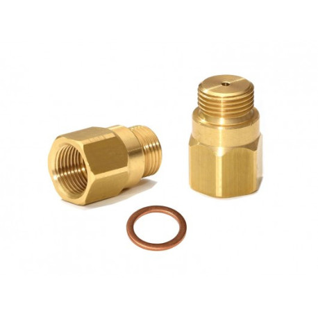 Adattatori e le sonde lambda Lambda (o2) Probe spacer adapter (emulator) straight, brass, 4 mm bore | race-shop.it