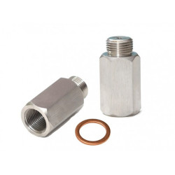 Lambda (o2) Probe spacer adapter (emulator) straight, stainless steel, 3 mm bore