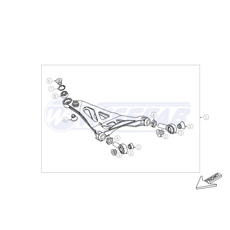 Bracci regolabili WISEFAB Rear Suspension Arm 3 Left | race-shop.it