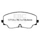 Freni EBC EBC Pastiglie anteriori Redstuff Ceramic DP32448C | race-shop.it