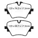 Freni EBC EBC Pastiglie anteriori Redstuff Ceramic DP32501C | race-shop.it
