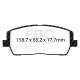 Freni EBC EBC Pastiglie anteriori Ultimax OEM di ricambio DPX2444 | race-shop.it