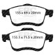 Freni EBC Kit anteriore EBC PD01KF1719 - Dischi Premium OE + pastiglie freno Greenstuff | race-shop.it