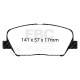 Freni EBC Kit anteriore EBC PD02KF571 - Dischi Premium OE + pastiglie freno Redstuff Ceramic | race-shop.it