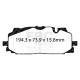 Freni EBC Kit anteriore EBC PD02KF668 - Dischi Premium OE + pastiglie freno Redstuff Ceramic | race-shop.it