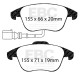 Freni EBC Kit anteriore EBC PD03KF1418 - Dischi Premium OE + pastiglie freno Yellowstuff | race-shop.it