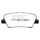 Freni EBC Kit posteriore EBC PD03KR816 - Dischi Premium OE + pastiglie freno Yellowstuff | race-shop.it