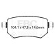 Freni EBC Kit posteriore EBC PD03KR929 - Dischi Premium OE + pastiglie freno Yellowstuff | race-shop.it