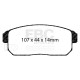 Freni EBC Kit posteriore EBC PD04KR304 - Dischi Premium OE + pastiglie freno Bluestuff | race-shop.it