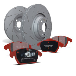 Kit anteriore EBC PD07KF267 - Dischi Ultimax Scanalati + pastiglie freno Redstuff Ceramic