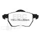 Freni EBC Kit anteriore EBC PD07KF270 - Dischi Ultimax Scanalati + pastiglie freno Redstuff Ceramic | race-shop.it