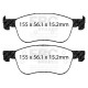 Freni EBC Kit anteriore EBC PD09KF1448 - Dischi Ultimax Scanalati + pastiglie freno Bluestuff | race-shop.it