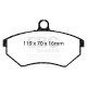Freni EBC Kit anteriore EBC PD11KF1100 - Dischi Turbo Scanalati + pastiglie freno Greenstuff | race-shop.it