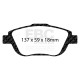Freni EBC Kit anteriore EBC PD11KF1250 - Dischi Turbo Scanalati + pastiglie freno Greenstuff | race-shop.it
