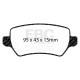 Freni EBC Kit posteriore EBC PD11KR197 - Dischi Turbo Scanalati + pastiglie freno Greenstuff | race-shop.it