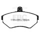 Freni EBC Kit anteriore EBC PD12KF297 - Dischi Turbo Scanalati + pastiglie freno Redstuff Ceramic | race-shop.it