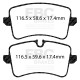 Freni EBC Kit posteriore EBC PD12KR251 - Dischi Turbo Scanalati + pastiglie freno Redstuff Ceramic | race-shop.it