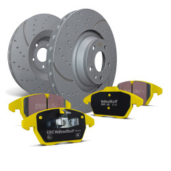Kit anteriore EBC PD13KF829 - Dischi Turbo Scanalati + pastiglie freno Yellowstuff