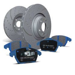 Kit anteriore EBC PD14KF1277 - Dischi Turbo Scanalati + pastiglie freno Bluestuff