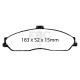 Freni EBC Kit anteriore EBC PD14KF213 - Dischi Turbo Scanalati + pastiglie freno Bluestuff | race-shop.it