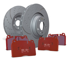 Kit posteriore EBC PD15KR543 - Dischi Turbo Scanalati + pastiglie freno Orangestuff