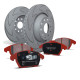 Freni EBC Kit anteriore EBC PD17KF079 - Dischi BSD Scanalati + pastiglie freno Redstuff Ceramic | race-shop.it