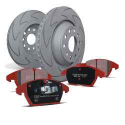 Kit posteriore EBC PD17KR066 - Dischi BSD Scanalati + pastiglie freno Redstuff Ceramic