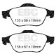 Freni EBC Kit anteriore EBC PD18KF110 - Dischi BSD Scanalati + pastiglie freno Yellowstuff | race-shop.it
