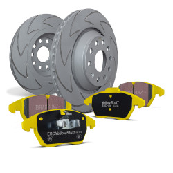 Kit anteriore EBC PD18KF117 - Dischi BSD Scanalati + pastiglie freno Yellowstuff