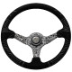Promozioni Volante sportivo a 3 razze RACES Graffito, 350mm, pelle scamosciata, calice 97mm, nero | race-shop.it