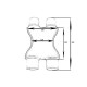 Sezioni tubi a X Raccordo di scarico a X&nbsp;in acciaio inox 63mm (2,5") | race-shop.it