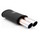 Con finale doppio Silenziatore universale 50mm RM Motors | race-shop.it